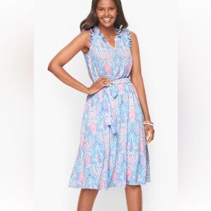 Talbots Flare Dress, Jewel Neck, Sleeveless, Pullover, Hits Below Knee Size 16